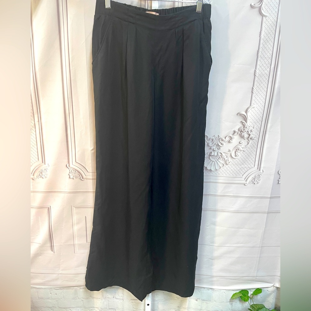 Philosophy Black Elastic-Waist Wide Leg Size Medium Pants - Picture 2 of 9